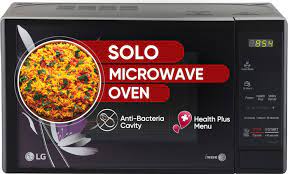 LG 20 L with i-wave Technology, Health plus, Indian cuisine Solo Microwave Oven  (MS2043BP, Black)